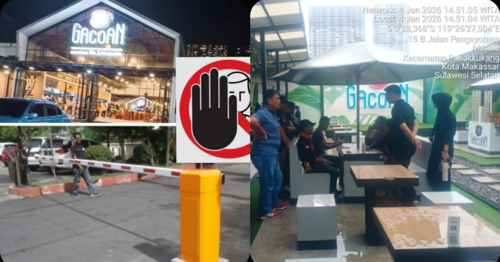 image-4-1024x538 Juru Parkir dan Warga Tolak Palang Parkir Otomatis di Gacoan Makassar: Soroti Minimnya Transparansi