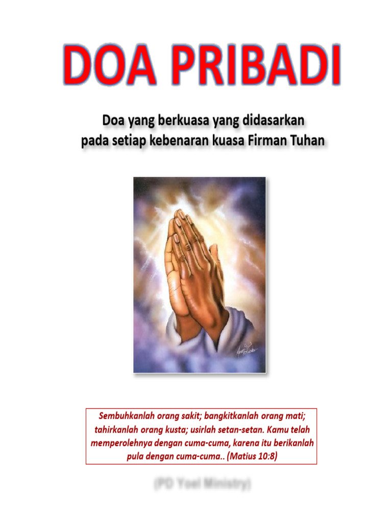 Doa Pribadi Jemaat Sebelum Ibadah Pembaruan Iman