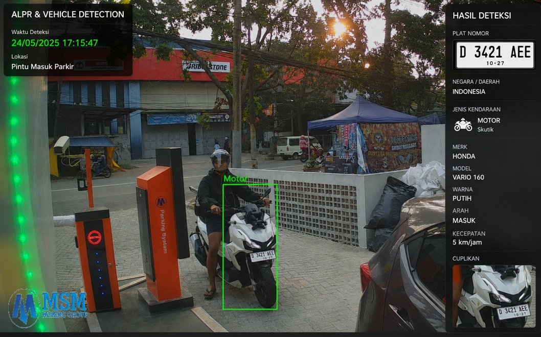 Teknologi Barrier Gate, RFID, ANPR, AI, serta tren industri sistem parkir otomatis di Indonesia.