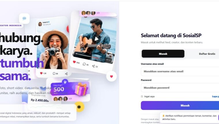 Gebrakan Kreasi Anak Muda: Sosialsp.com, Platform Komunitas Produktif 100% Karya Indonesia